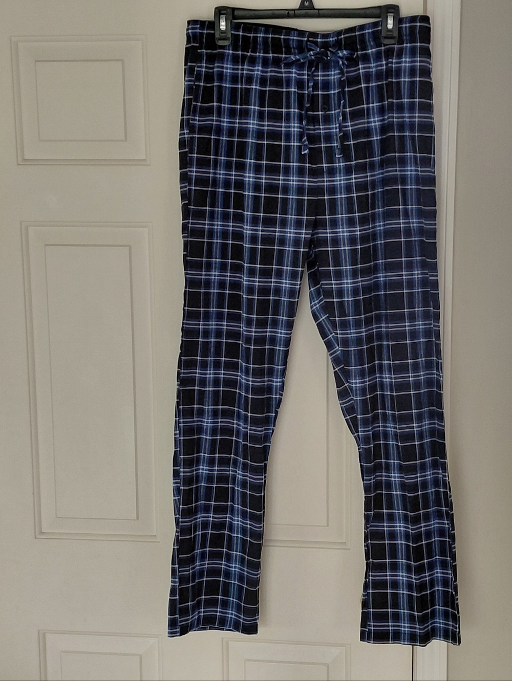 Mission Ridge Blue Plaid Mens Cotton Mix Pajama Bottoms Pants. Size Large.
